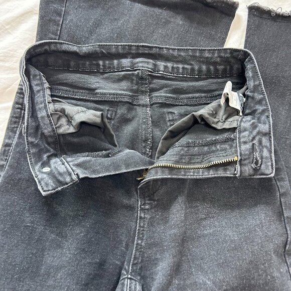 Shein High Rise Flared Black Denim Jeans Cotton Blend Women’s Size Small 4 - Picture 4 of 8